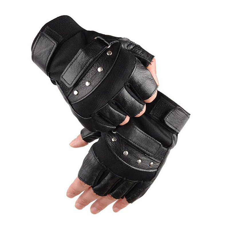 Workout Glove Gym - Men's Half Finger Leather Fitness Gloves