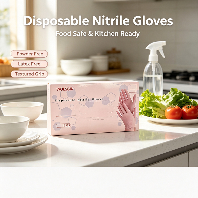 Rubber Glove Cleaning - 20/50/100/200 Pink Disposable Powder-Free Nitrile Gloves,