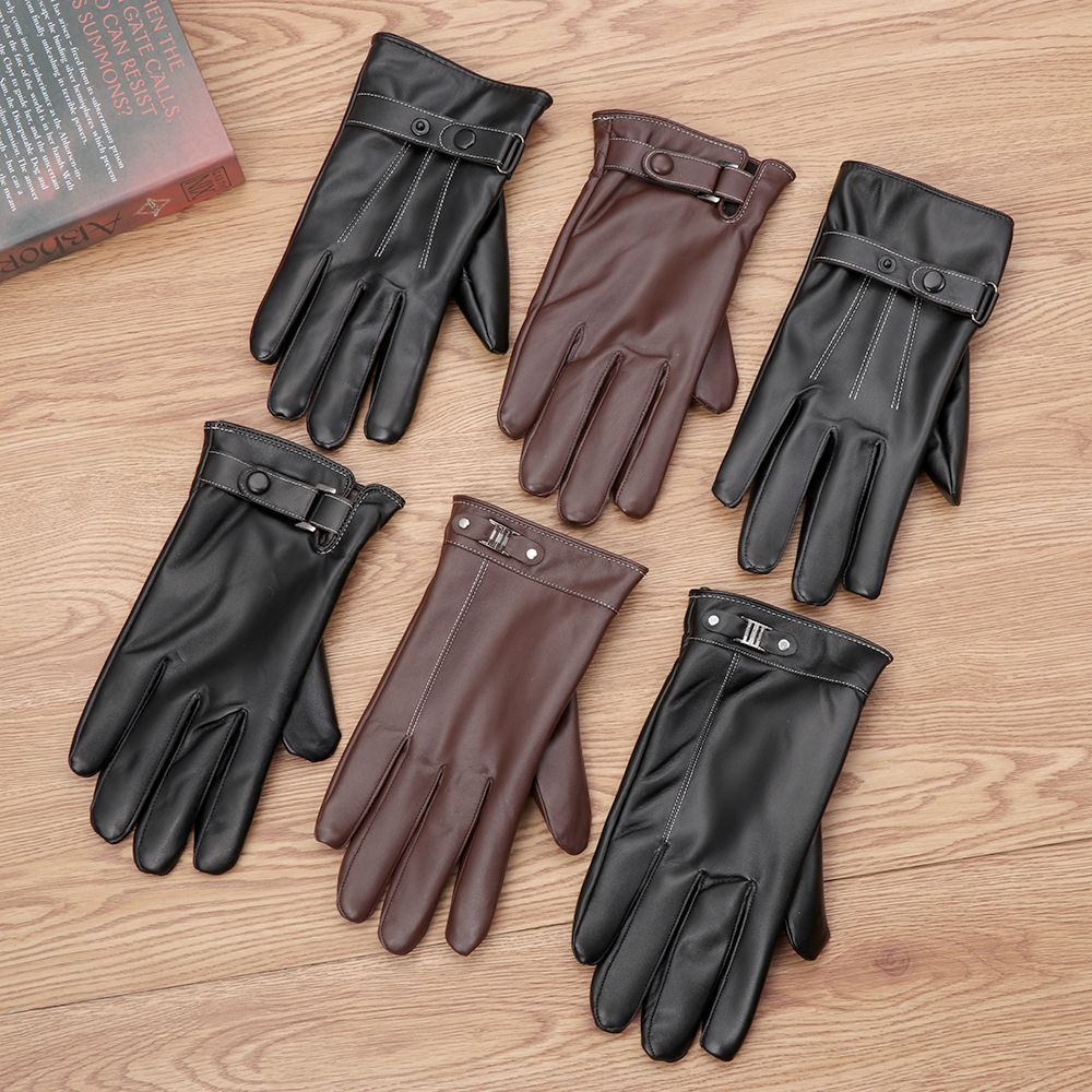 Men's Fleece Thermal Leather G - Leather Driving Glove 评论和价格