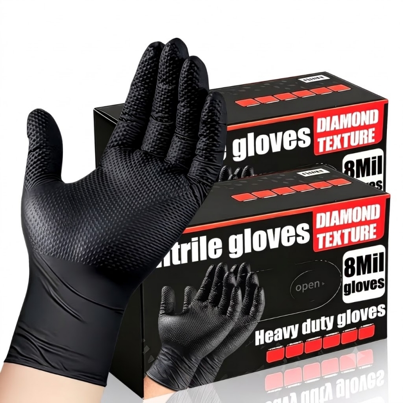 Heavy Duty Black Industrial Ni - Nitrile Mechanic Glove 评论和价格