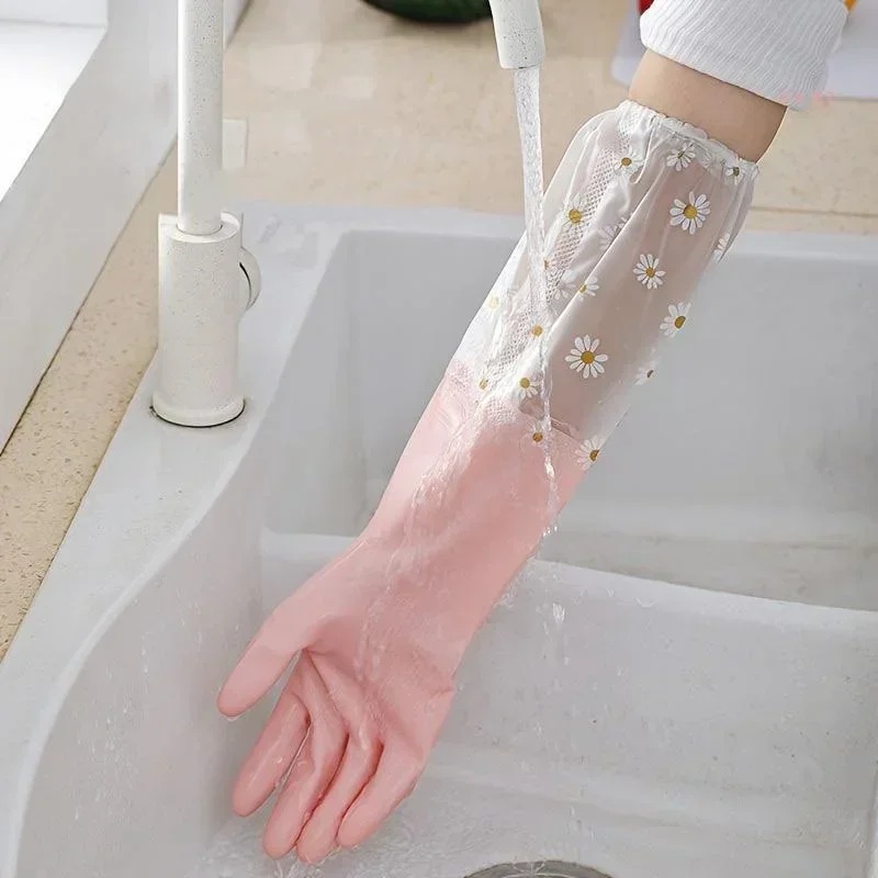Household Long Sleeve Rubber G - Rubber Glove Cleaning 评论和价格