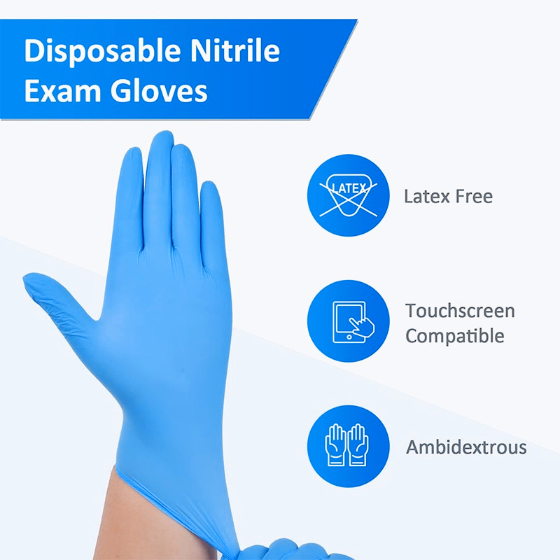 100PCS Blue Nitrile Disposable - Nitrile Mechanic Glove 评论和价格