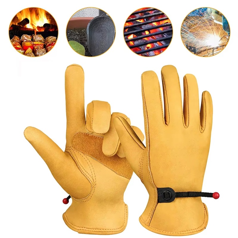 Leather Gloves Men Work Gloves - Leather Driving Glove 评论和价格