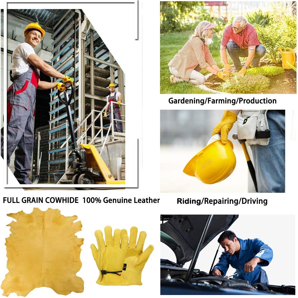 Leather Gloves Men Work Gloves - Leather Driving Glove 评论和价格