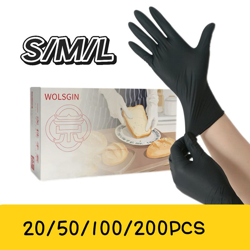 10/50/100/200 Black Disposable - Rubber Glove Cleaning 评论和价格