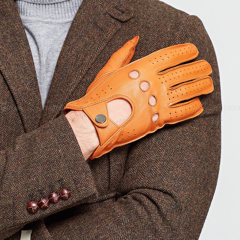 Fashion Accessories Male Sprin - Leather Driving Glove 评论和价格