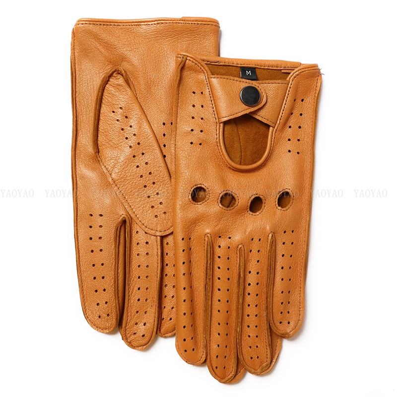 Fashion Accessories Male Sprin - Leather Driving Glove 评论和价格