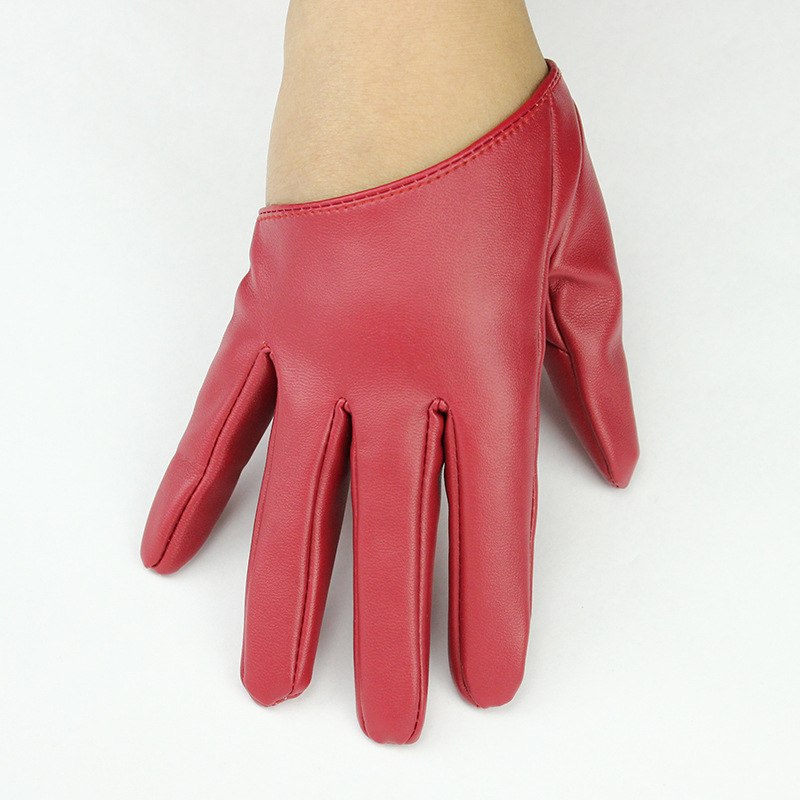 1 Pair Fashion Women Tight Ful - Leather Driving Glove 评论和价格