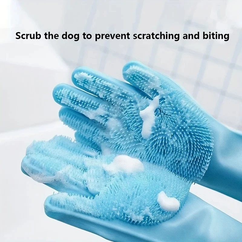 Pet Grooming Cleaning Gloves D - Rubber Glove Cleaning 评论和价格