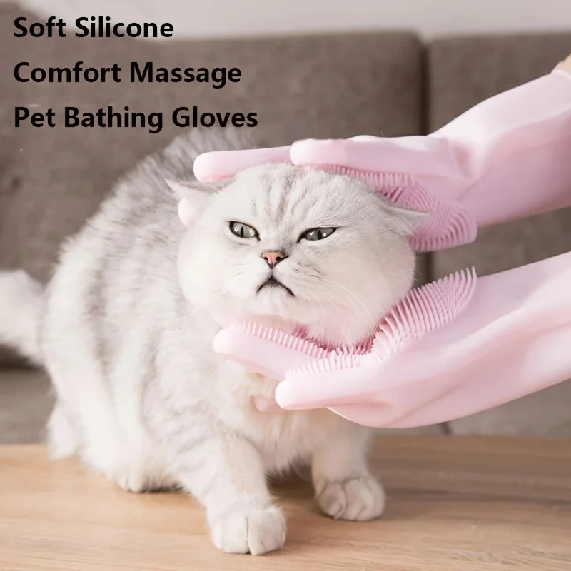 Pet Grooming Cleaning Gloves D - Rubber Glove Cleaning 评论和价格