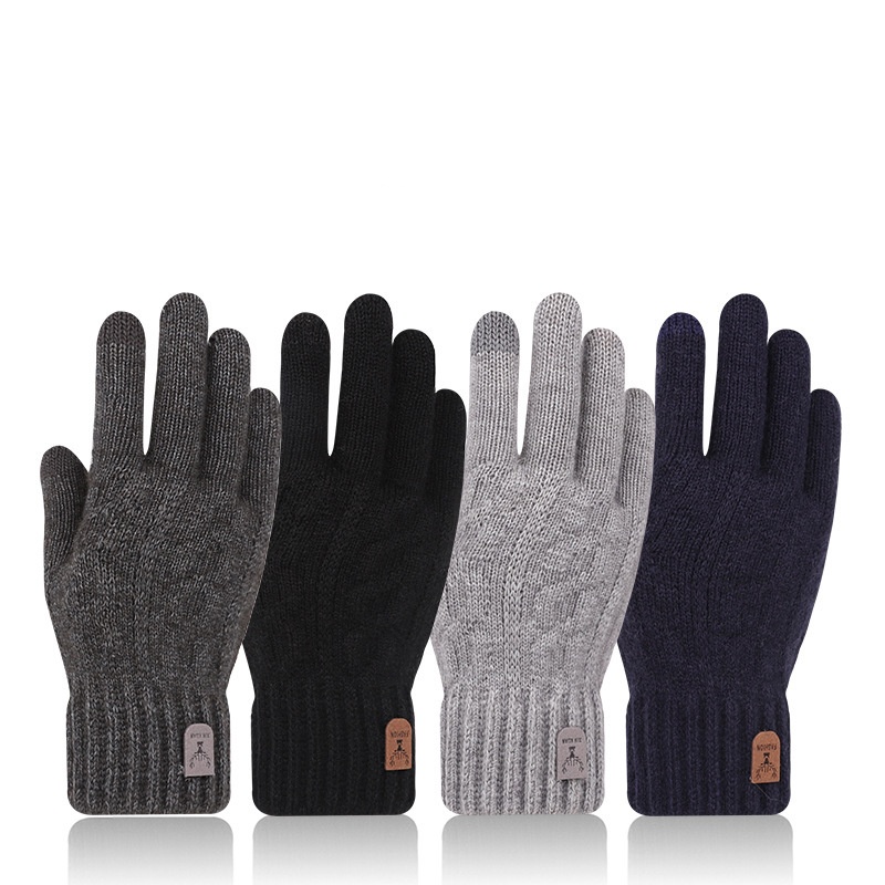 Men Winter Warm Wool Knitted G - Wool Glove Lined 评论和价格