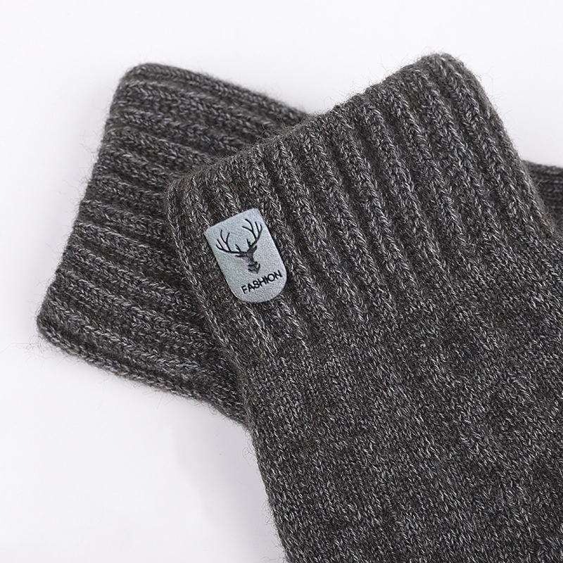 Men Winter Warm Wool Knitted G - Wool Glove Lined 评论和价格