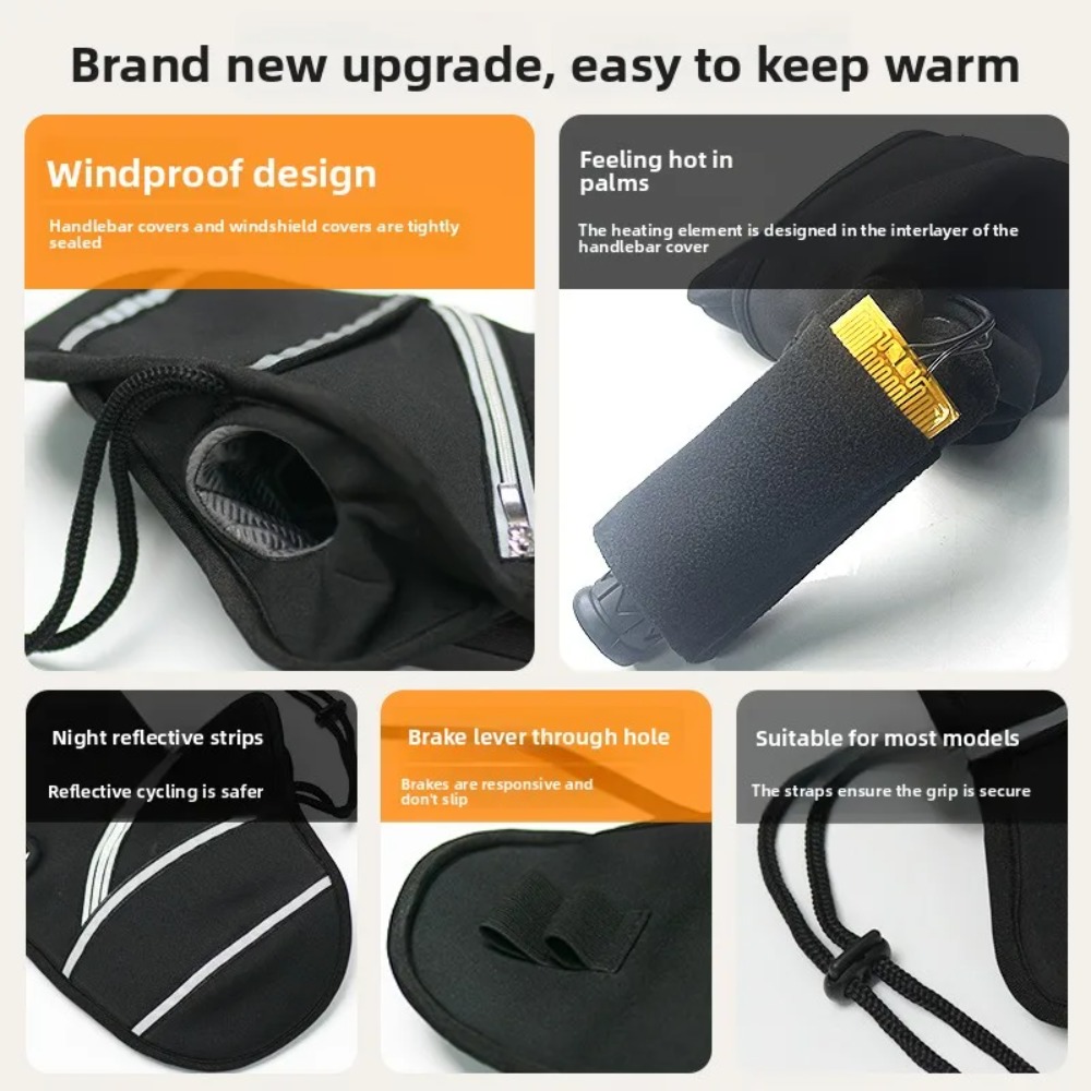 Motorcycle Handlebar Covers Wi - Heat Resistant Glove 评论和价格