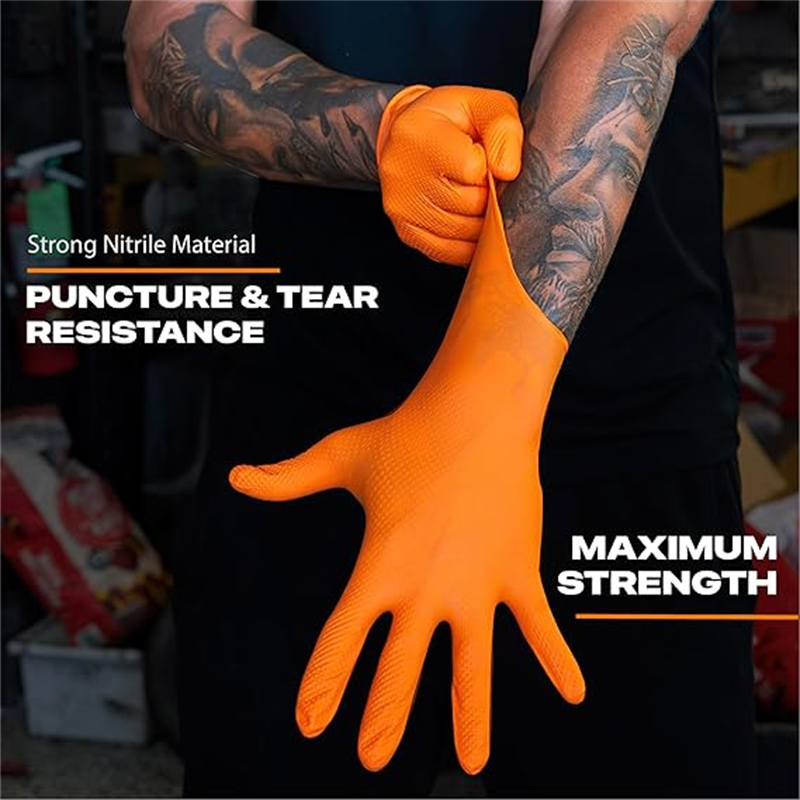 8Mil Thick Heavy Duty Safety W - Nitrile Mechanic Glove 评论和价格